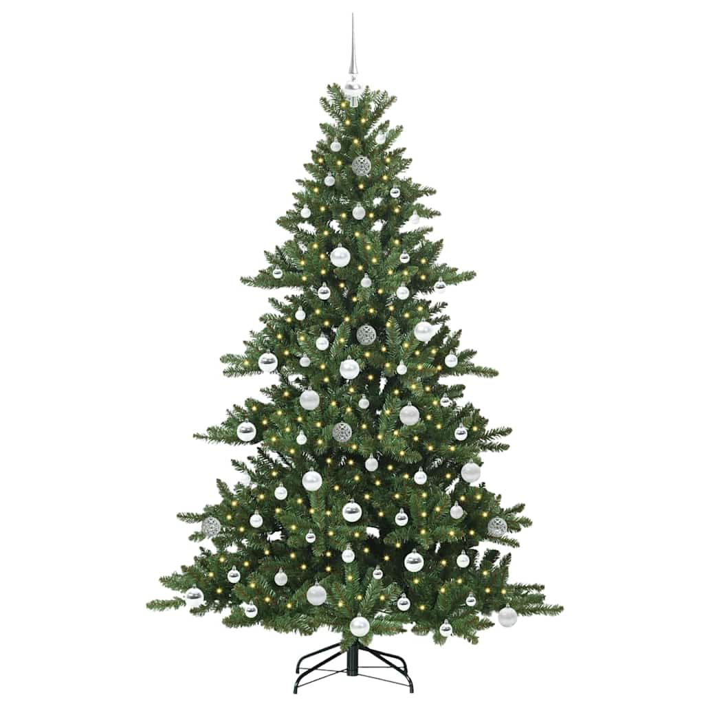 vidaXL Artificial Hinged Christmas Tree Green 180 cm PVC