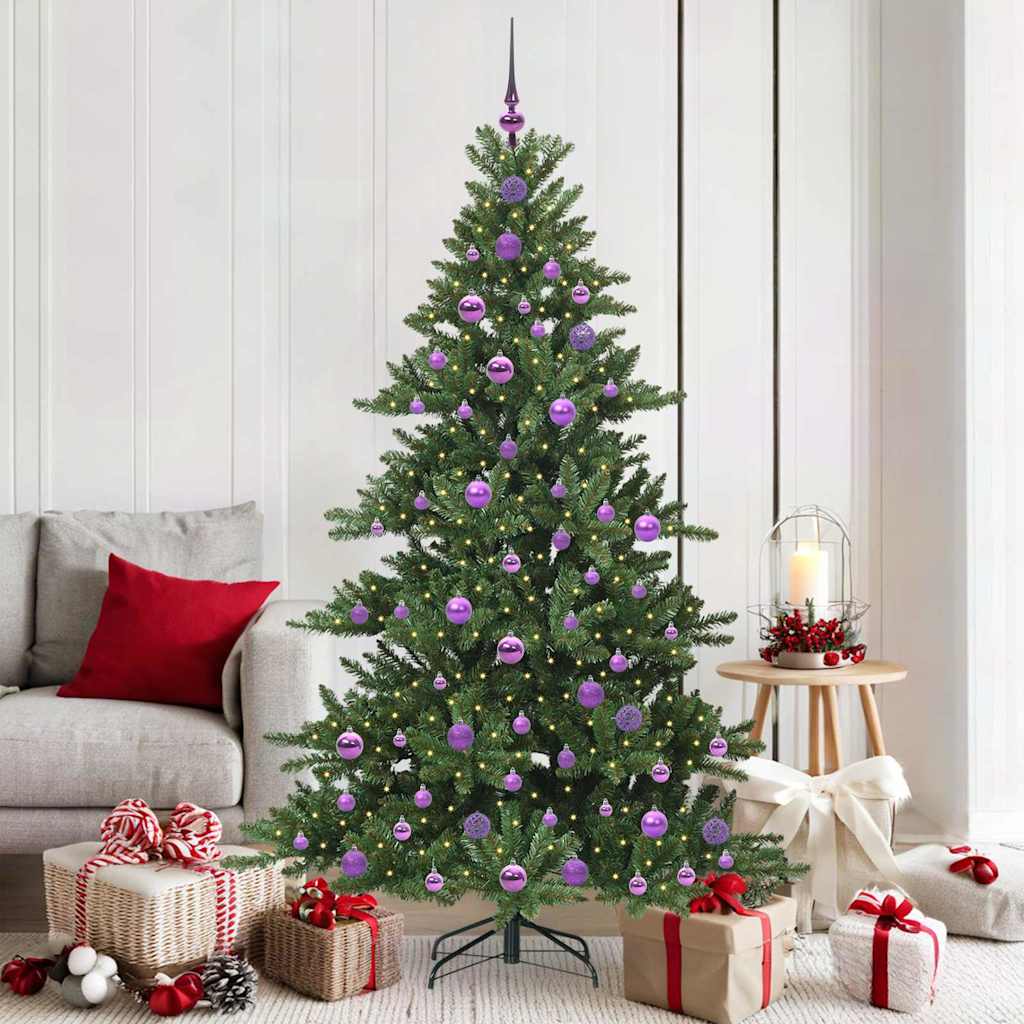 vidaXL Artificial Hinged Christmas Tree Green 180 cm PVC and Steel
