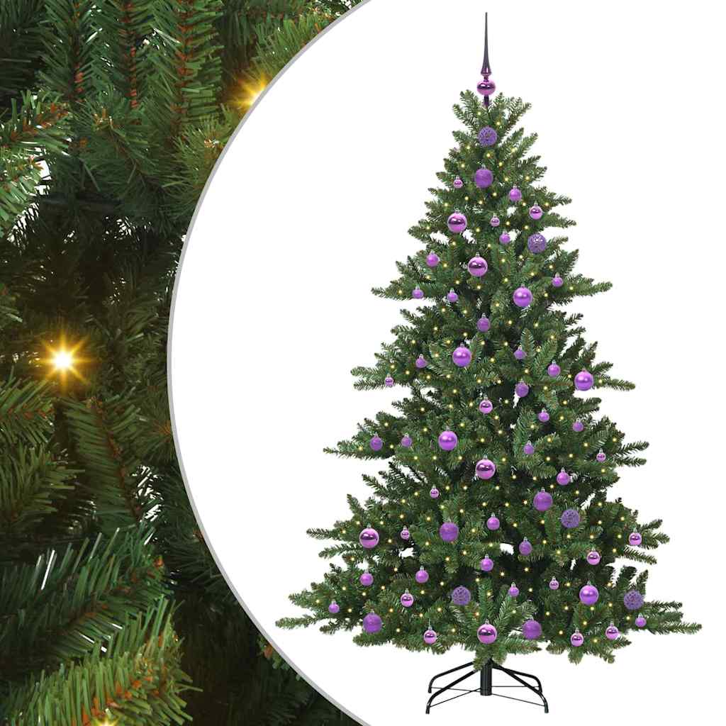 vidaXL Artificial Hinged Christmas Tree Green 180 cm PVC and Steel
