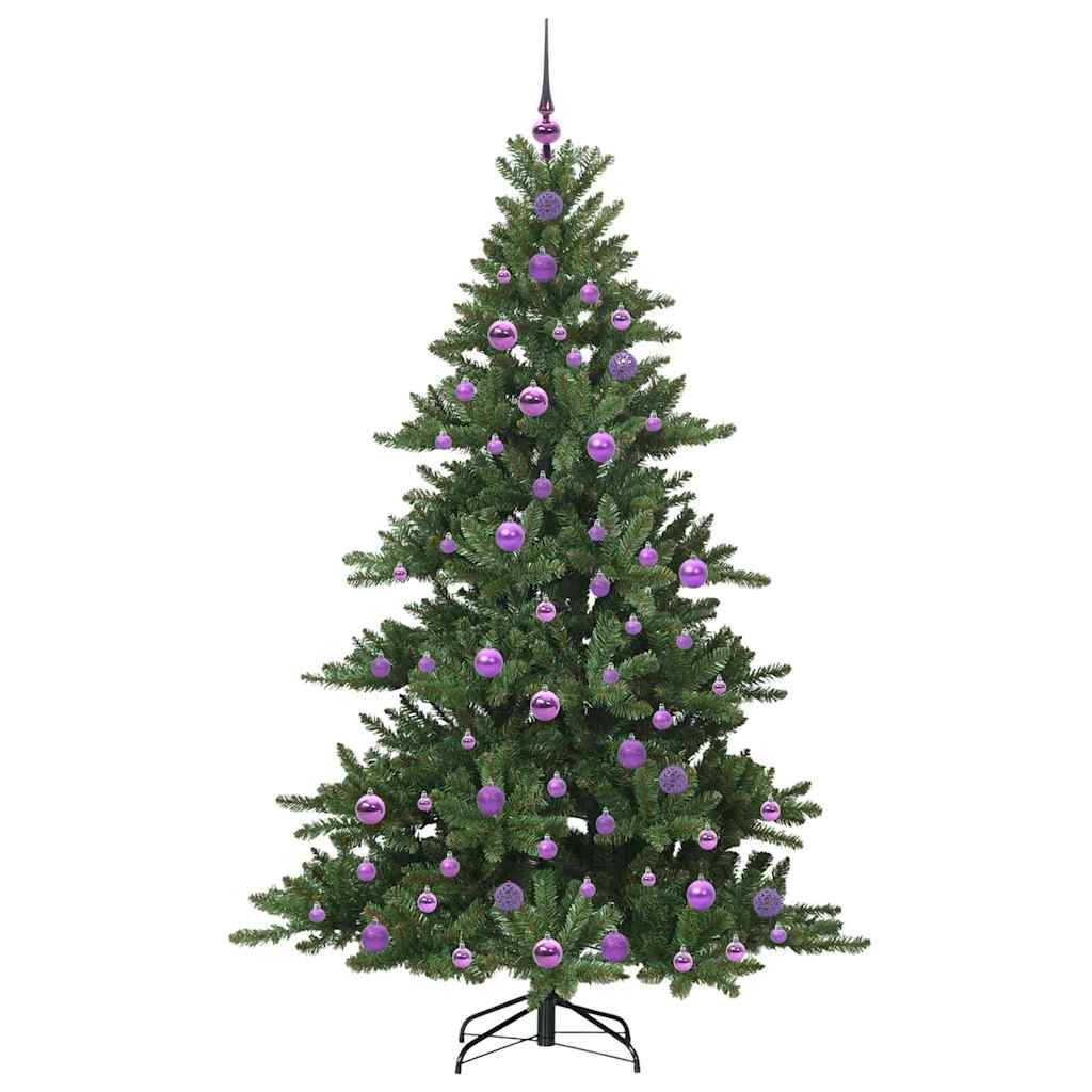 vidaXL Artificial Hinged Christmas Tree Green 180 cm PVC and Steel