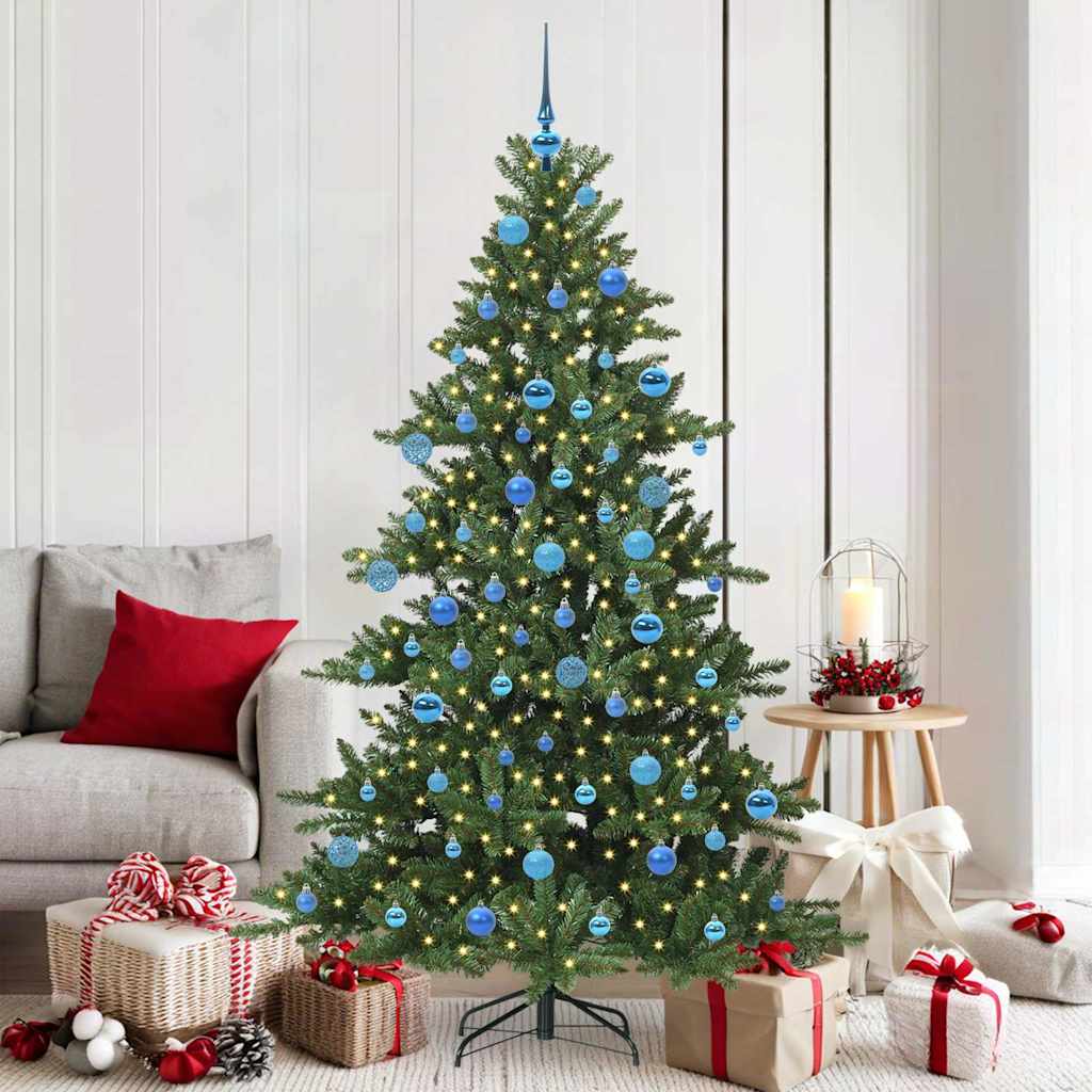 vidaXL Artificial Hinged Christmas Tree Green 180 cm PVC and Steel