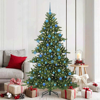 vidaXL Artificial Hinged Christmas Tree Green 180 cm PVC and Steel