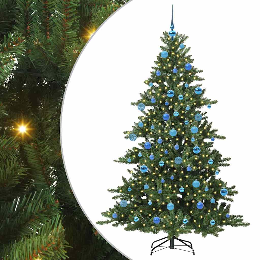 vidaXL Artificial Hinged Christmas Tree Green 180 cm PVC and Steel