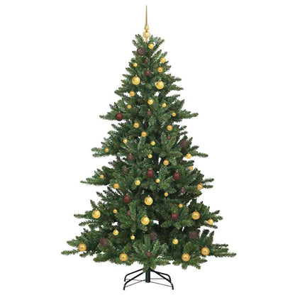 vidaXL Artificial Hinged Christmas Tree Green 210 cm PVC and Steel