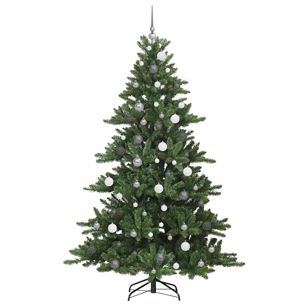 vidaXL Artificial Hinged Christmas Tree Green 210 cm PVC and Steel