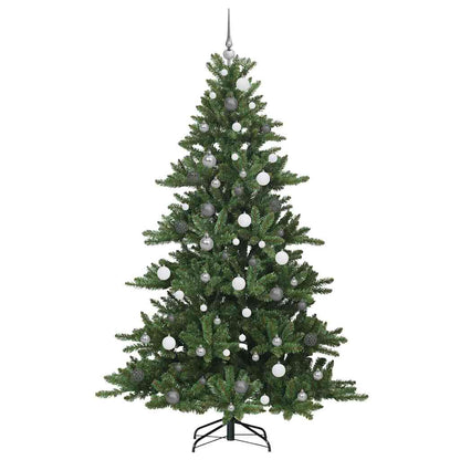 vidaXL Artificial Hinged Christmas Tree Green 210 cm PVC and Steel