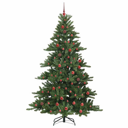 vidaXL Artificial Hinged Christmas Tree Green 210 cm PVC and Steel