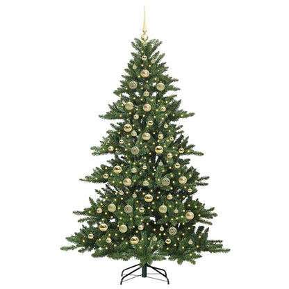 vidaXL Artificial Hinged Christmas Tree Green 210 cm PVC and Steel