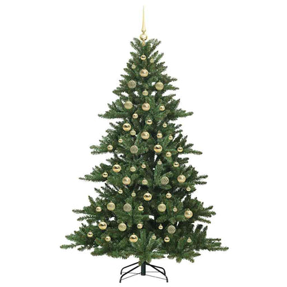 vidaXL Artificial Hinged Christmas Tree Green 210 cm PVC and Steel