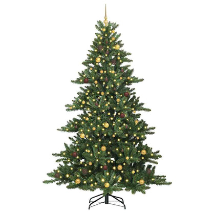vidaXL Artificial Hinged Christmas Tree Green 240 cm PVC and Steel