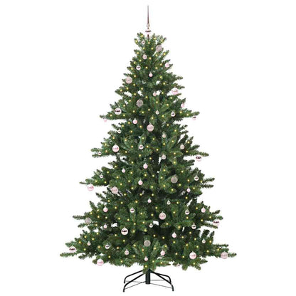 vidaXL Artificial Hinged Christmas Tree Green 240 cm PVC and Steel