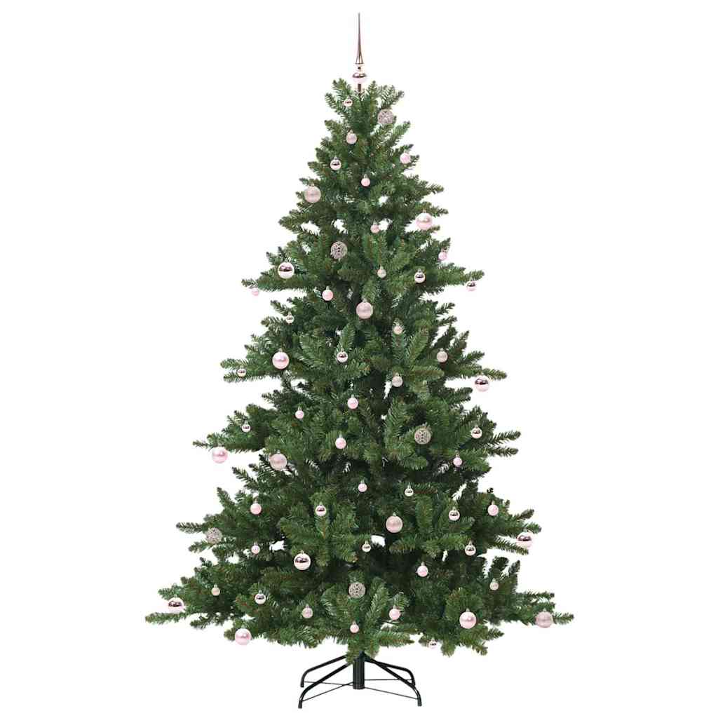 vidaXL Artificial Hinged Christmas Tree Green 240 cm PVC and Steel