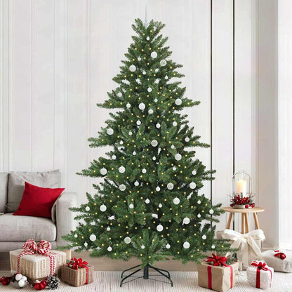 vidaXL Artificial Hinged Christmas Tree Green 240 cm PVC and Steel