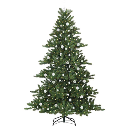 vidaXL Artificial Hinged Christmas Tree Green 240 cm PVC and Steel