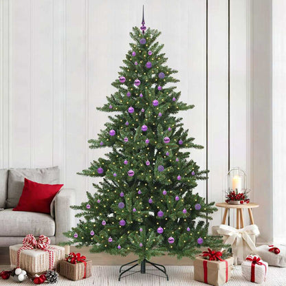 vidaXL Artificial Hinged Christmas Tree Green 240 cm PVC and Steel