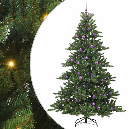 vidaXL Artificial Hinged Christmas Tree Green 240 cm PVC and Steel