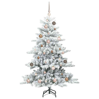 vidaXL Artificial Hinged Christmas Tree White 150 cm PVC and Steel