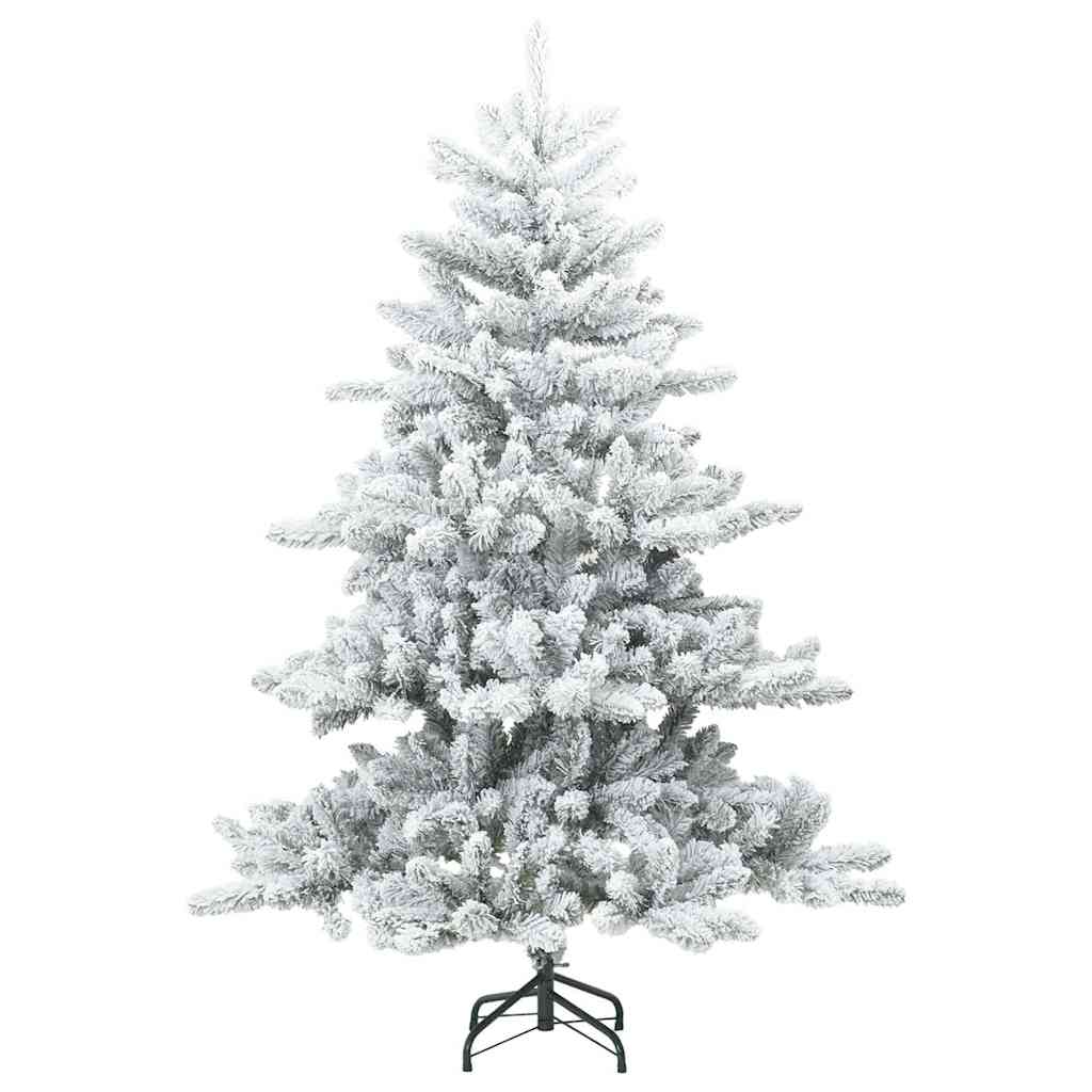 vidaXL Artificial Hinged Christmas Tree White 150 cm PVC and Steel