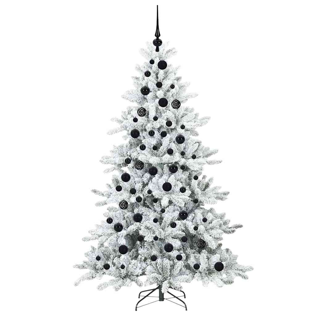 vidaXL Artificial Hinged Christmas Tree White 180 cm PVC and Steel