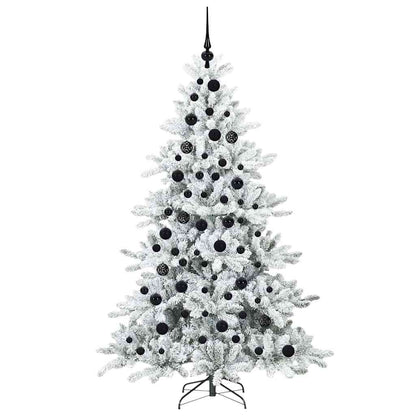 vidaXL Artificial Hinged Christmas Tree White 180 cm PVC and Steel