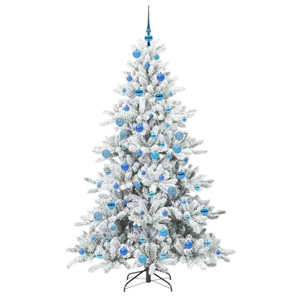 vidaXL Artificial Hinged Christmas Tree White 180 cm PVC and Steel