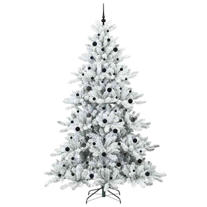 vidaXL Artificial Hinged Christmas Tree White 240 cm PVC and Steel