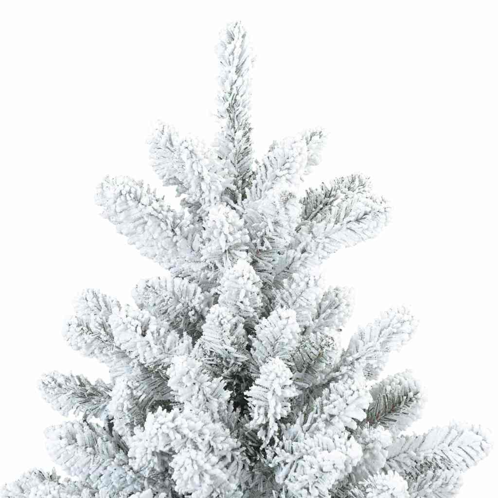vidaXL Artificial Hinged Christmas Tree White 240 cm PVC and Steel