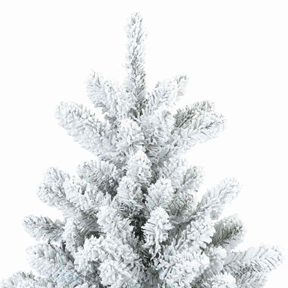 vidaXL Artificial Hinged Christmas Tree White 240 cm PVC and Steel