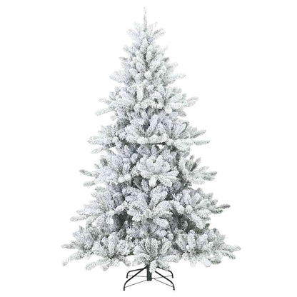 vidaXL Artificial Hinged Christmas Tree White 240 cm PVC and Steel