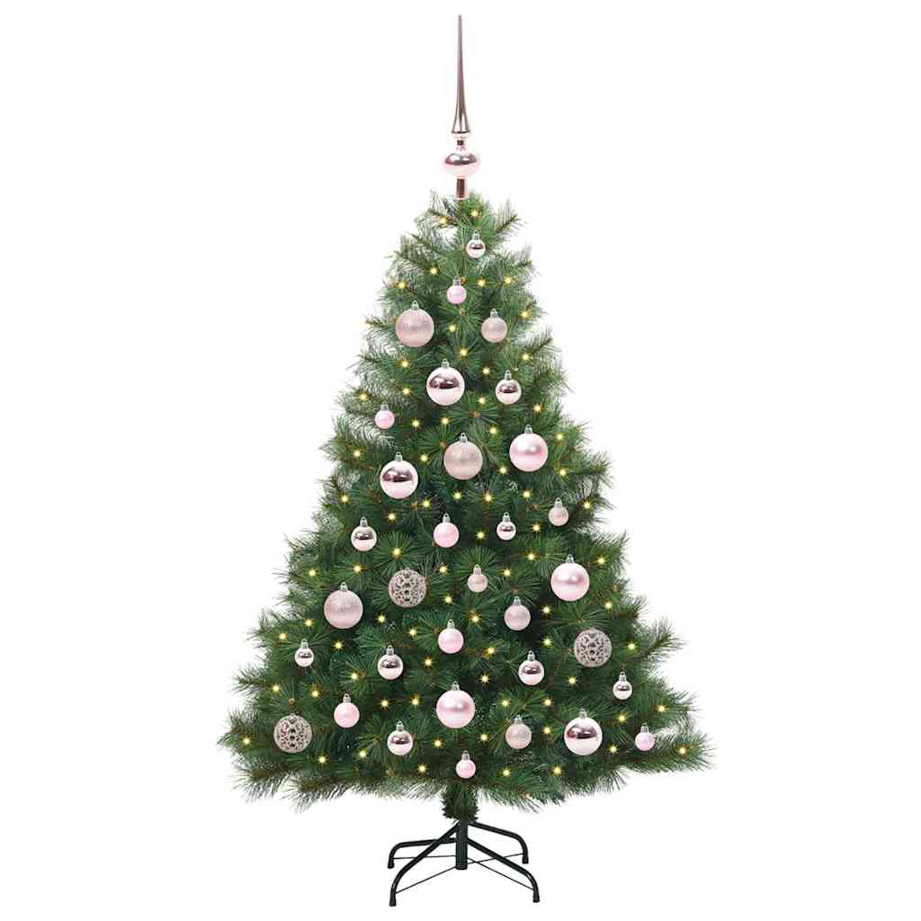 vidaXL Artificial Christmas Tree with 150 LEDs Green 120 cm PE and PVC