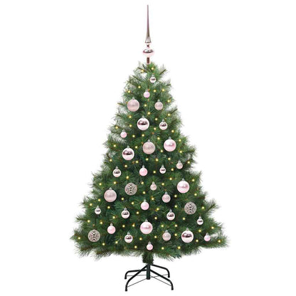 vidaXL Artificial Christmas Tree with 150 LEDs Green 120 cm PE and PVC