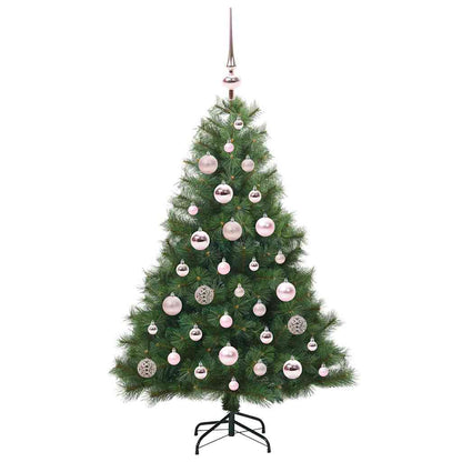 vidaXL Artificial Christmas Tree with 150 LEDs Green 120 cm PE and PVC
