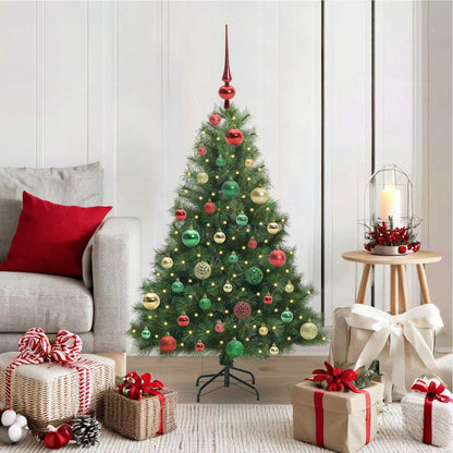 vidaXL Artificial Christmas Tree with 150 LEDs Green 120 cm PE and PVC