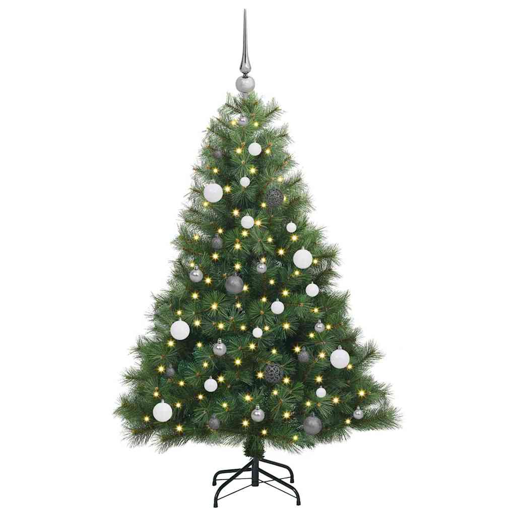 vidaXL Artificial Christmas Tree with 150 LEDs Green 150 cm PE and PVC