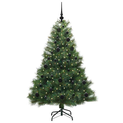 vidaXL Artificial Christmas Tree with 150 LEDs Green 150 cm PE and PVC