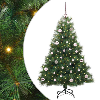 vidaXL Artificial Christmas Tree with 150 LEDs Green 150 cm PE and PVC