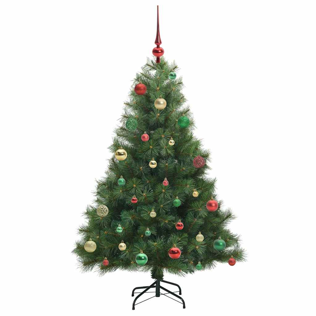 vidaXL Artificial Christmas Tree with 150 LEDs Green 150 cm PE and PVC