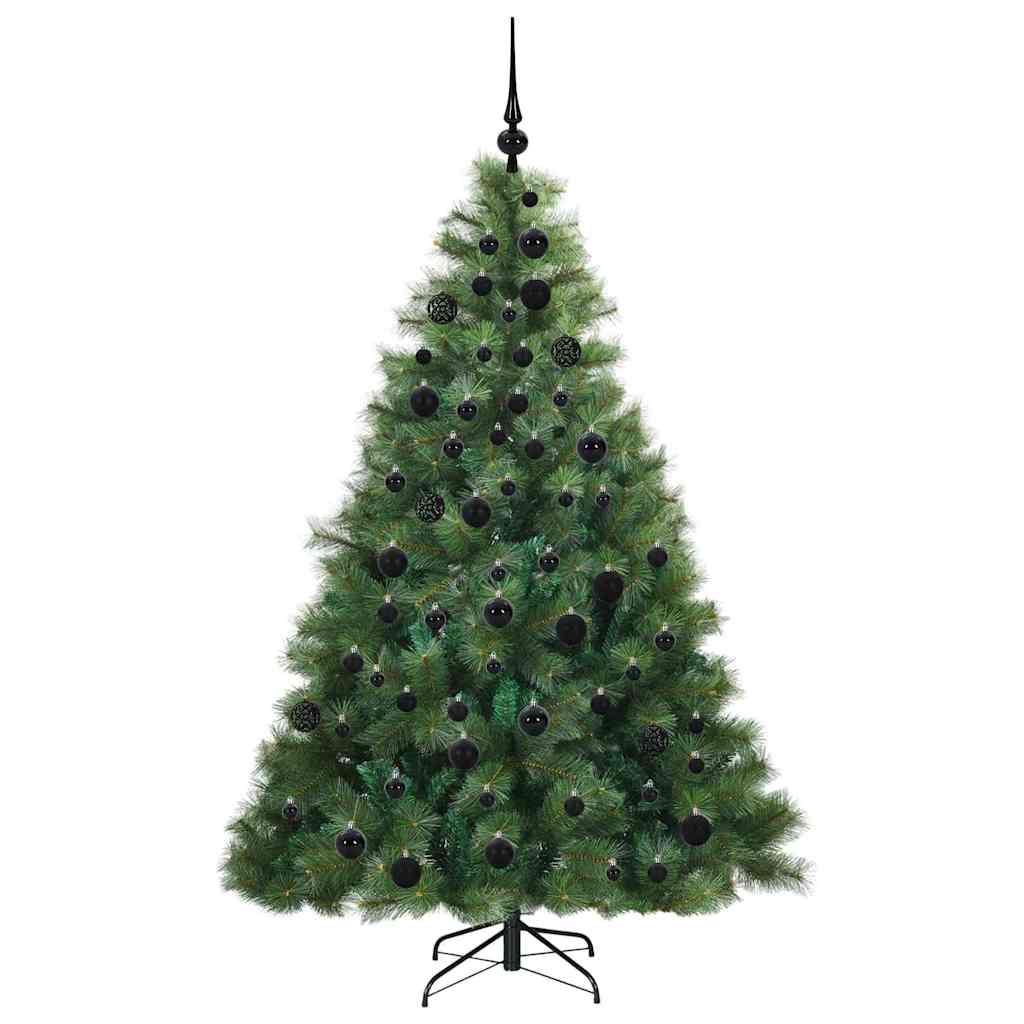 vidaXL Artificial Christmas Tree with 300 LEDs Green 180 cm PE and PVC