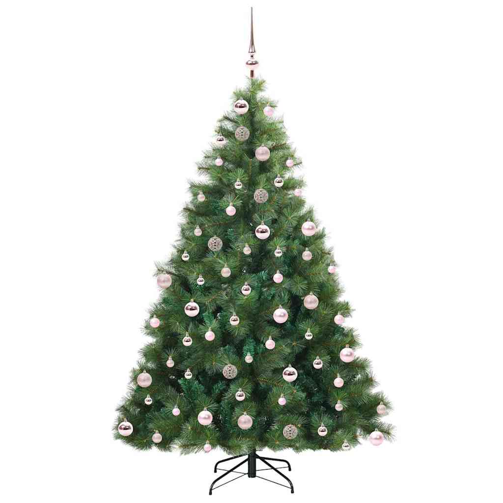 vidaXL Artificial Christmas Tree with 300 LEDs Green 180 cm PE and PVC