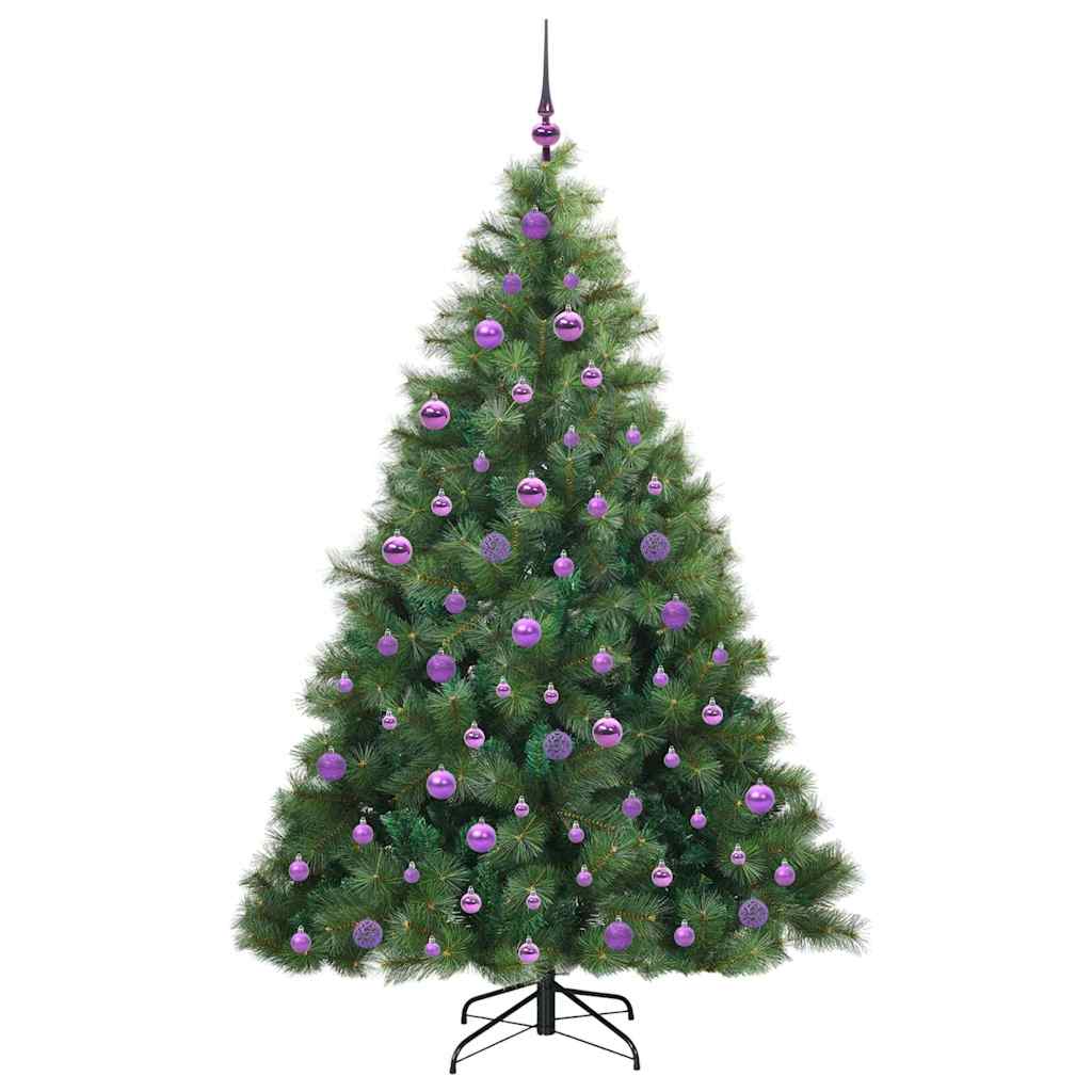 vidaXL Artificial Christmas Tree with 300 LEDs Green 180 cm PE and PVC