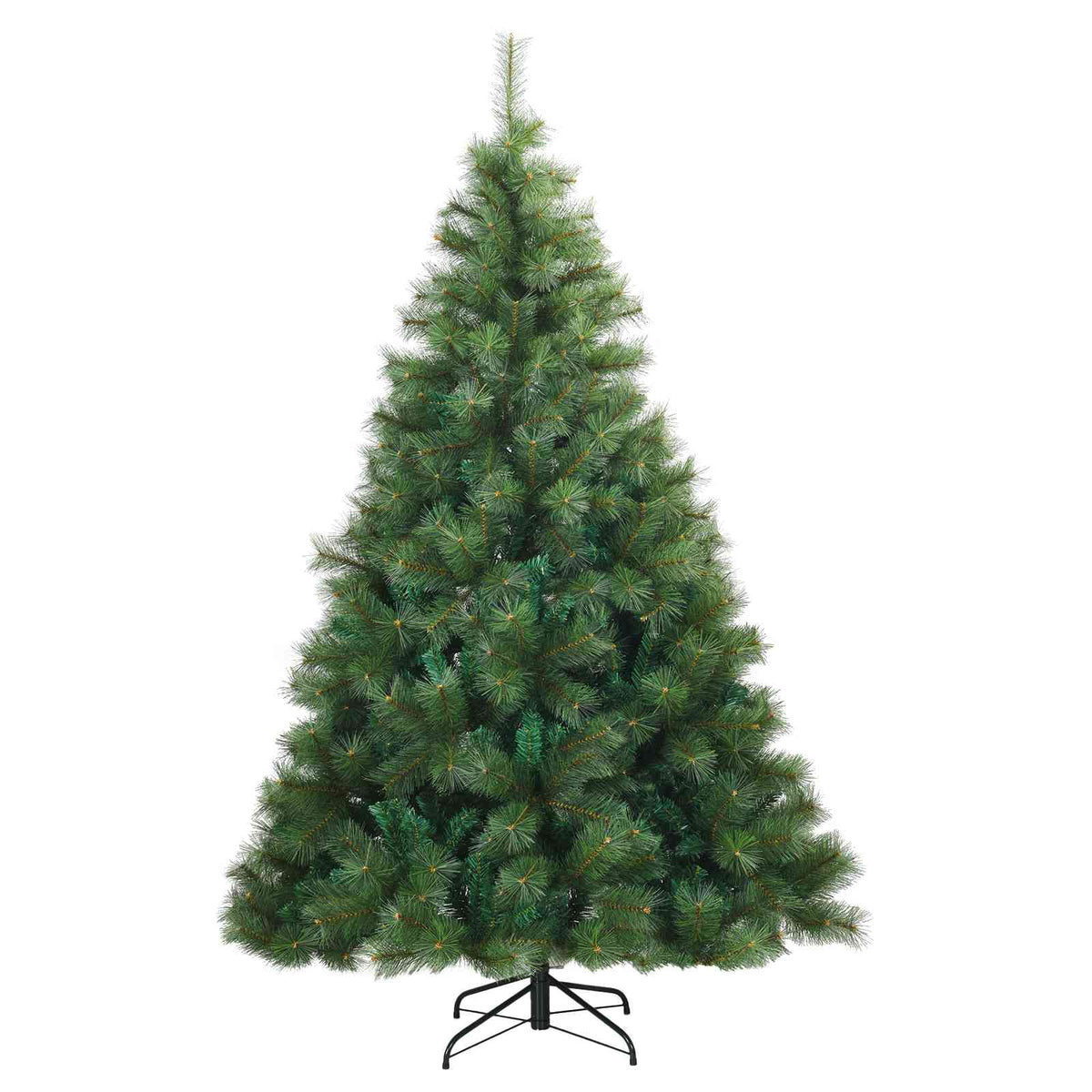 vidaXL Artificial Christmas Tree with 300 LEDs Green 210 cm PE and PVC
