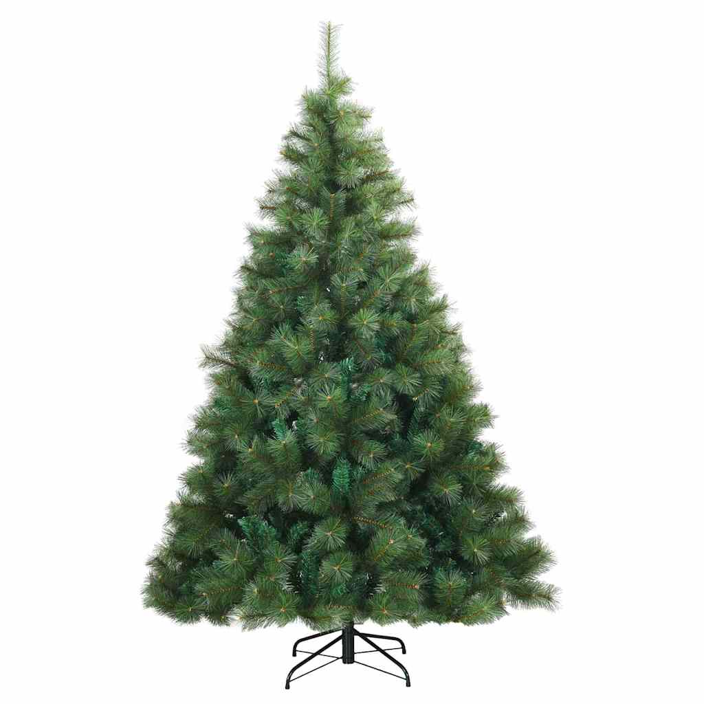 vidaXL Artificial Christmas Tree with 300 LEDs Green 240 cm PE and PVC