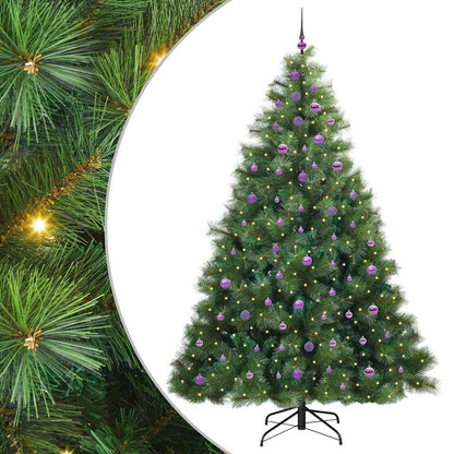 vidaXL Artificial Hinged Christmas Tree Green 240 cm PE and PVC
