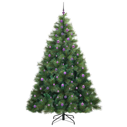 vidaXL Artificial Hinged Christmas Tree Green 240 cm PE and PVC