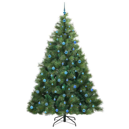 vidaXL Artificial Christmas Tree with 300 LEDs Green 240 cm PE and PVC
