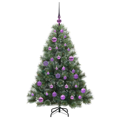 vidaXL Artificial Christmas Tree with 150 LEDs Green 120 cm PE and PVC
