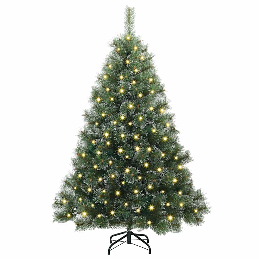 vidaXL Artificial Christmas Tree with 150 LEDs Green 150 cm PE and PVC