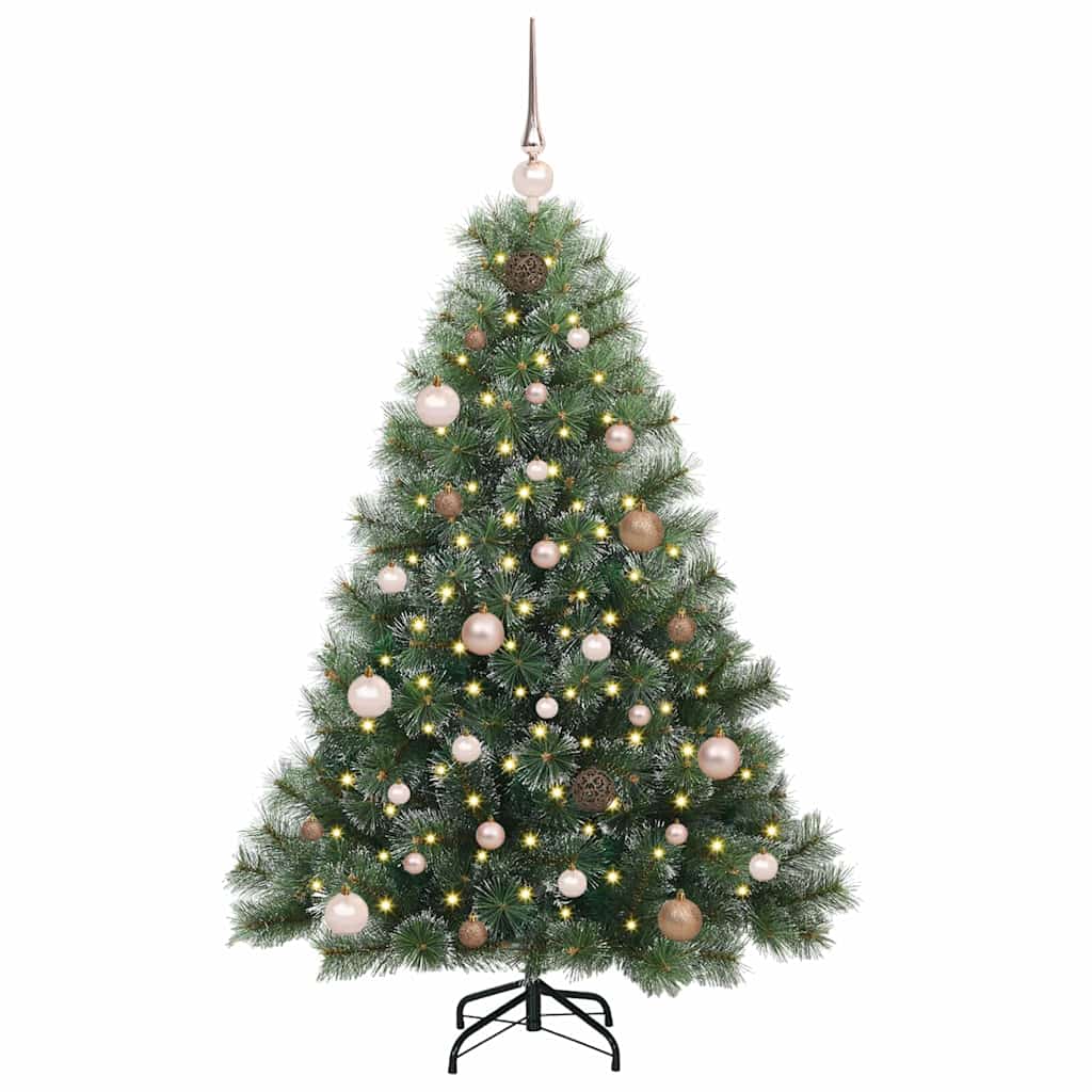 vidaXL Artificial Christmas Tree with 150 LEDs Green 150 cm PE and PVC