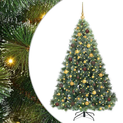 vidaXL Artificial Christmas Tree with 300 LEDs Green 180 cm PE and PVC
