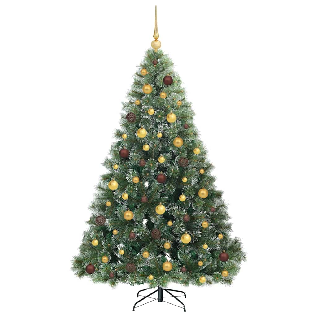 vidaXL Artificial Christmas Tree with 300 LEDs Green 180 cm PE and PVC